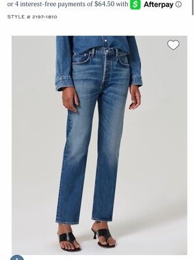 Citizens of Humanity Blaine High Rise Straight Leg Jeans Blue Size 31